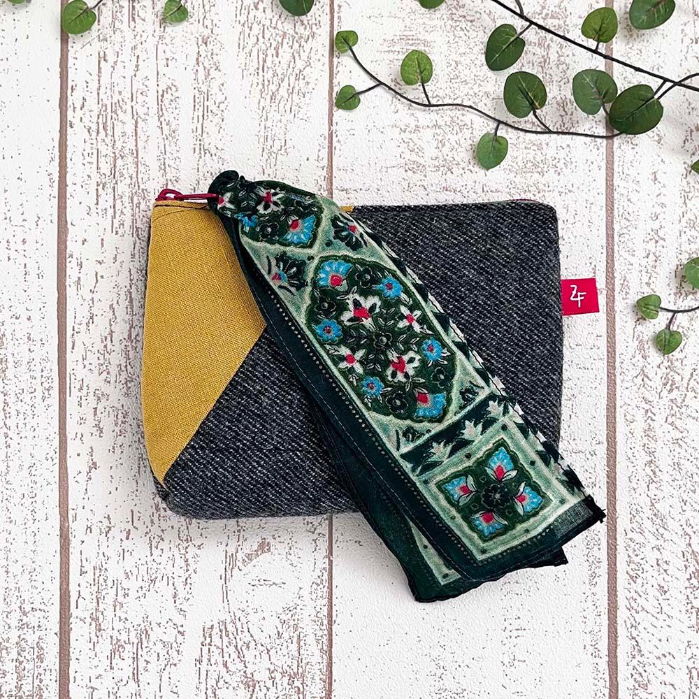 《送料無料》ふんわりミニポーチ 冬の異素材MIX｜サステナシリーズ