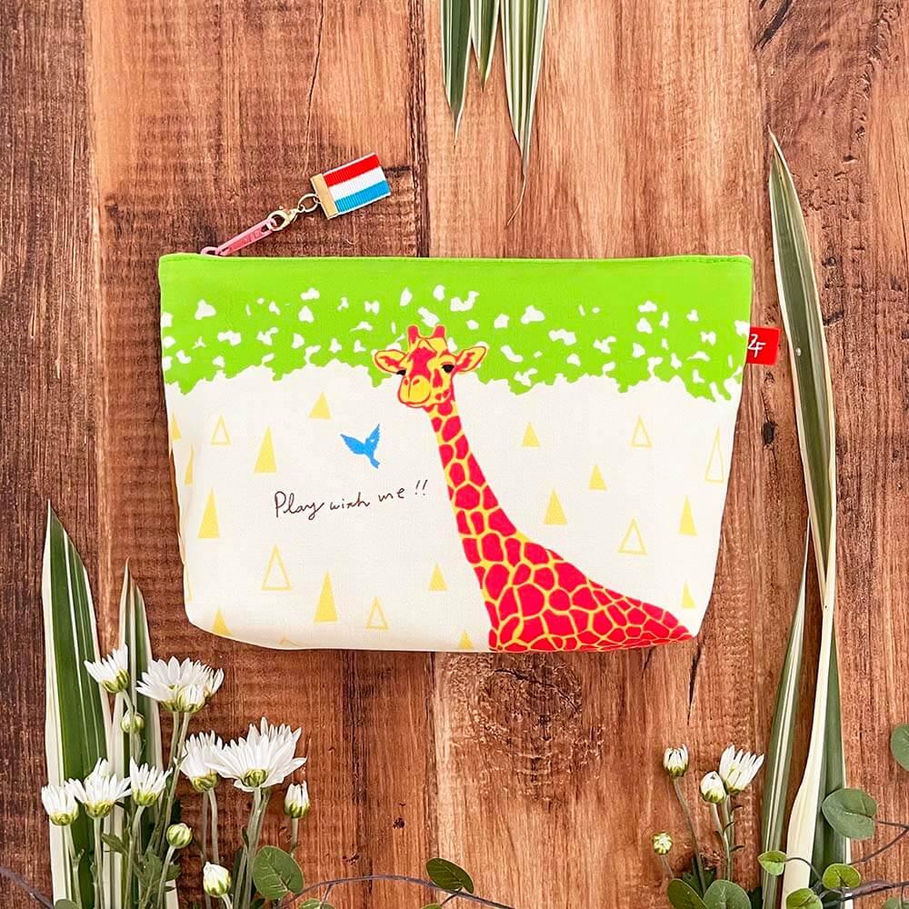 【再販】《送料無料》コスメポーチ キリン